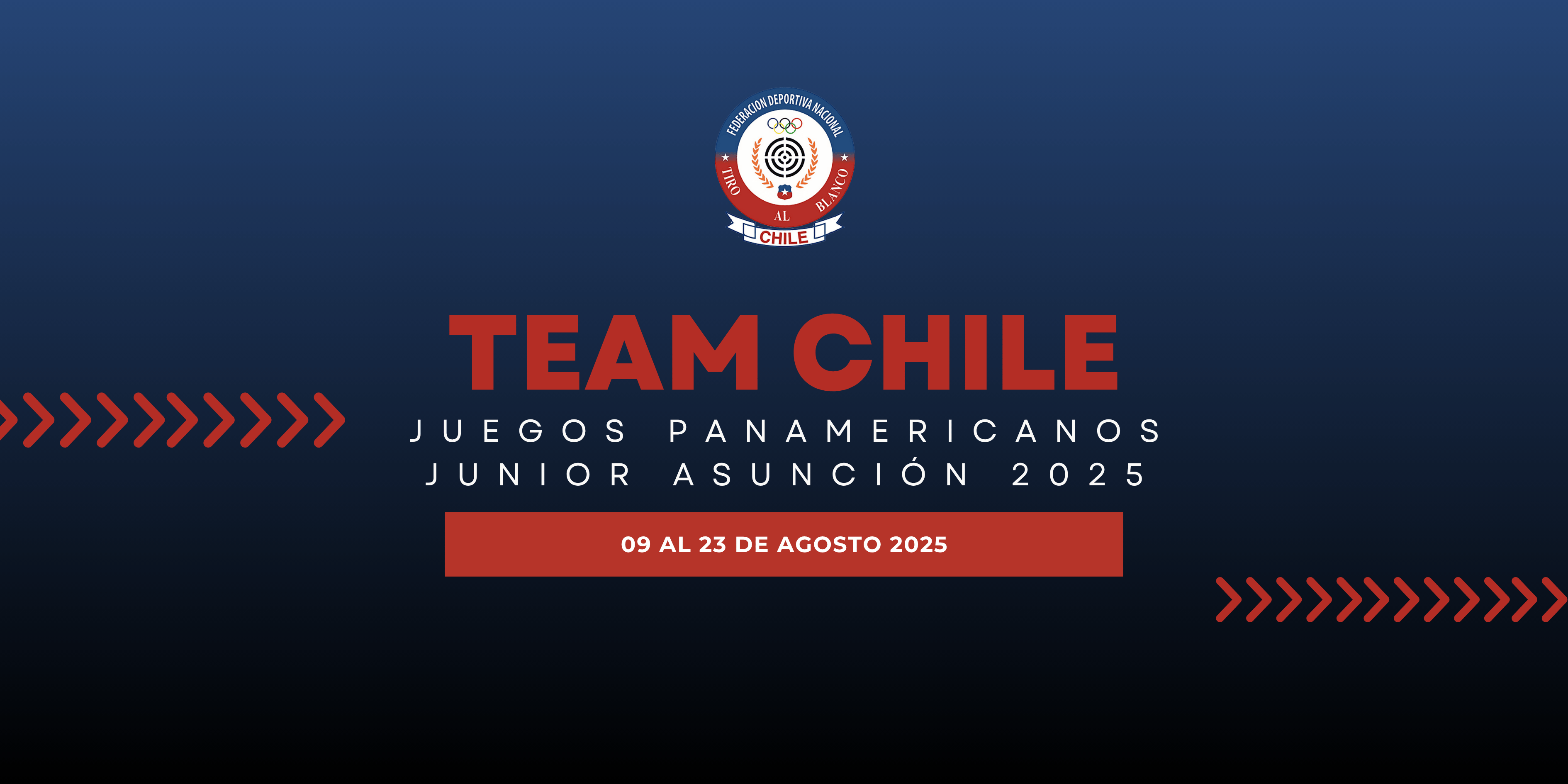 Banner team Chile - Juegos panamericanos junior Asuncion 2025